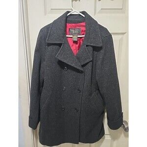 Vintage Fabio 100% Wool Coat Women’s XLarge Button Up Business Career Warm